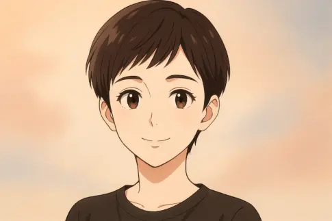石田ゆり子のベリーショート姿アニメ風